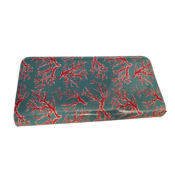 Simply Southern Blue and Pink Coral Clutch / Wallet Zippered EUC - Picture 4 of 16